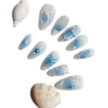 Dekorativer Press-On Nagelkunstset mit einzigartigen Designs Brehn