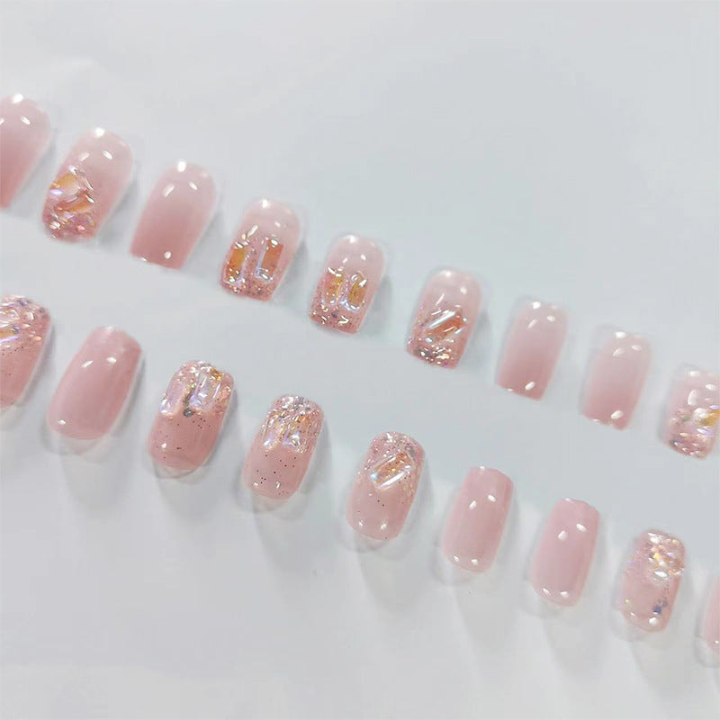 Iridescent Glitter Press-On Nagelset