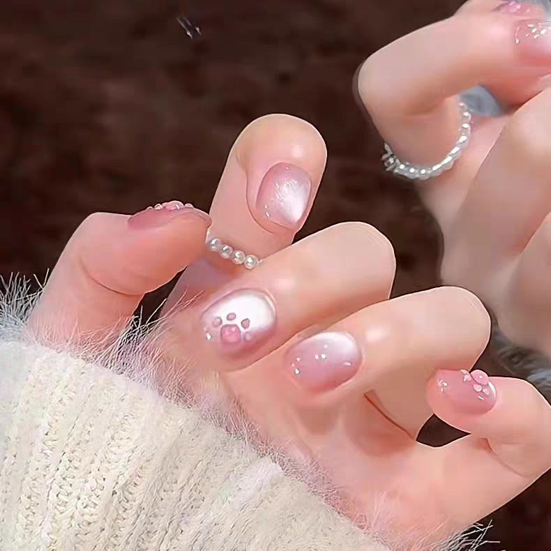 Blumiges Muster Press-On Nagelset Brehn