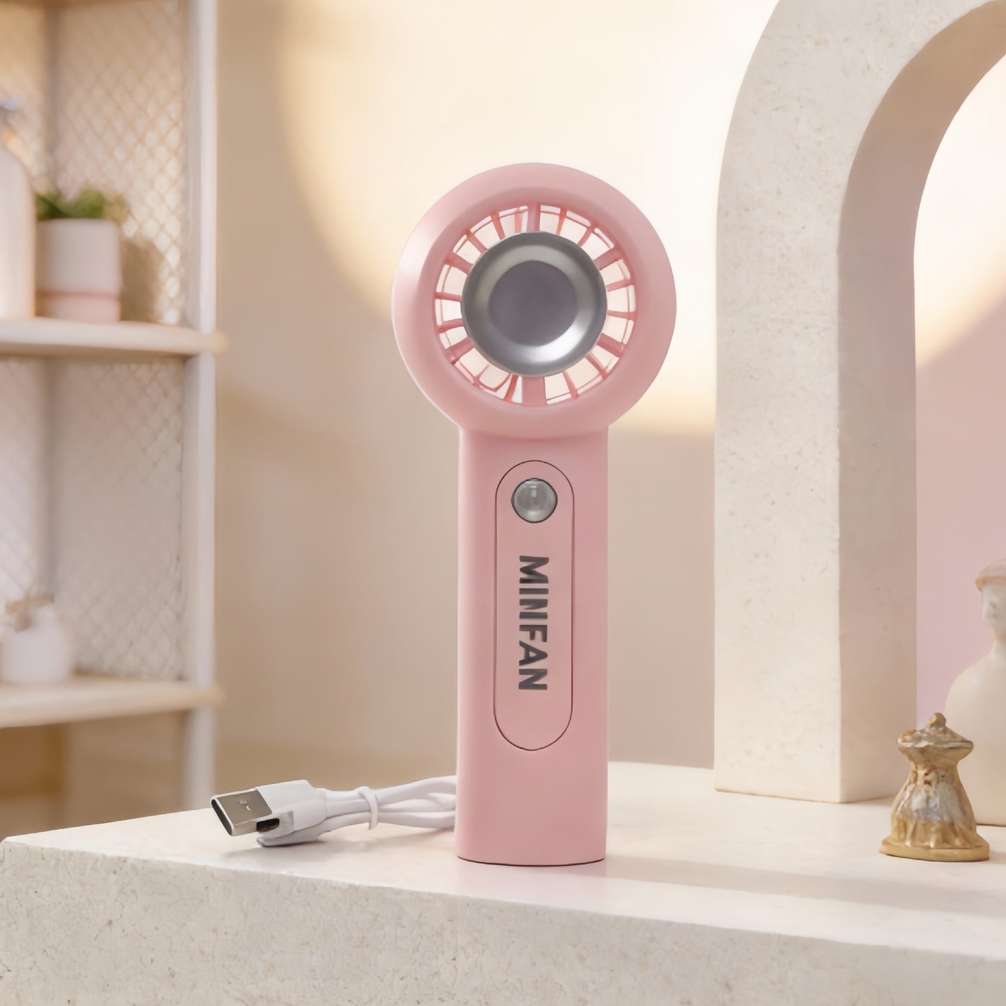 Damen Tragbarer USB Mini-Ventilator mit innovativem Design Brehn