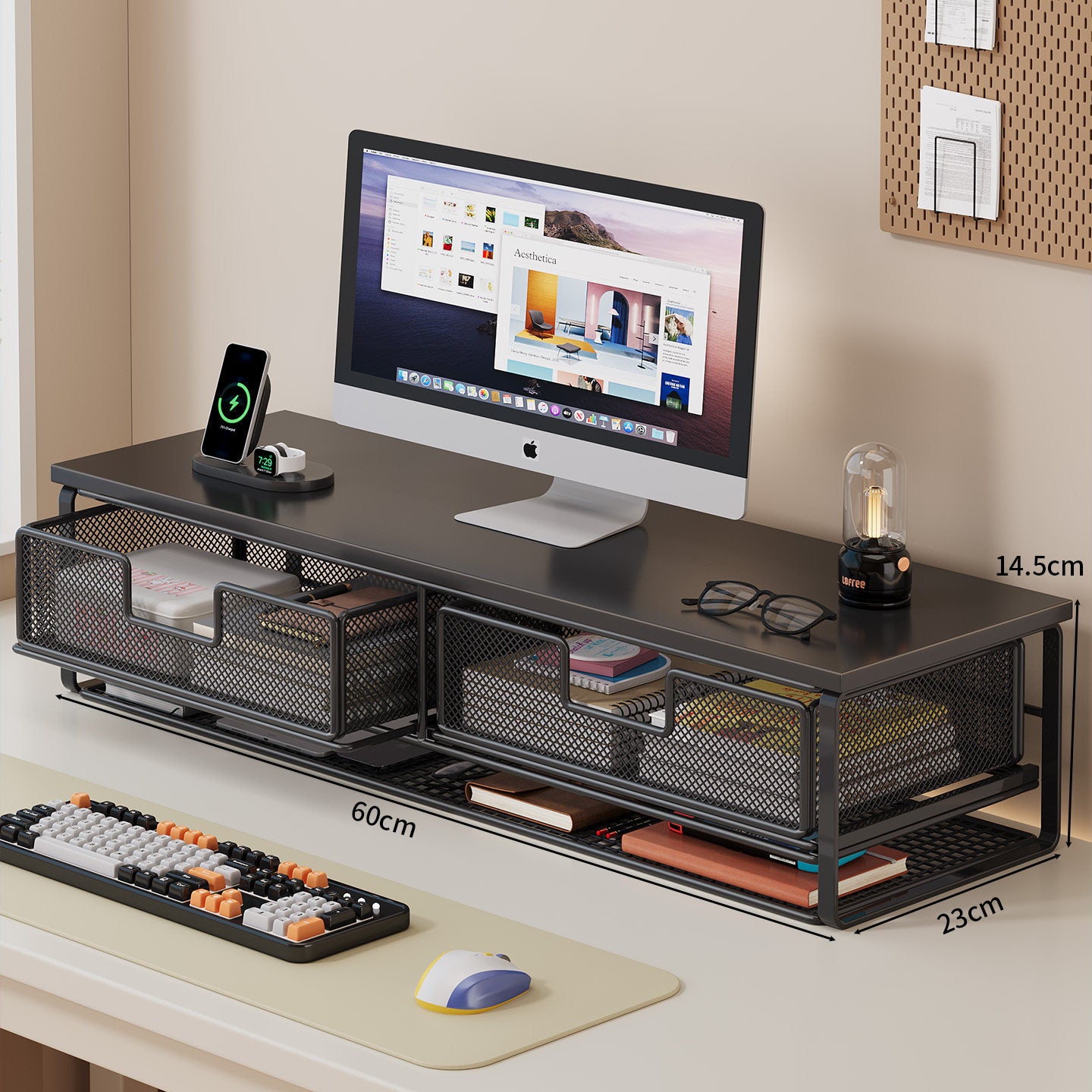 Multi-Funktions-Schreibtisch-Organizer mit Mesh-Speicherboxen Brehn