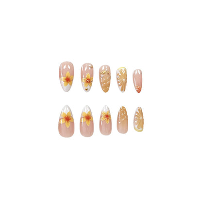 Tropische florale Acryl-Nagelverstärkungen Brehn