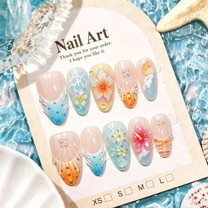 Dekoratives Press-On Nagelkunst-Set