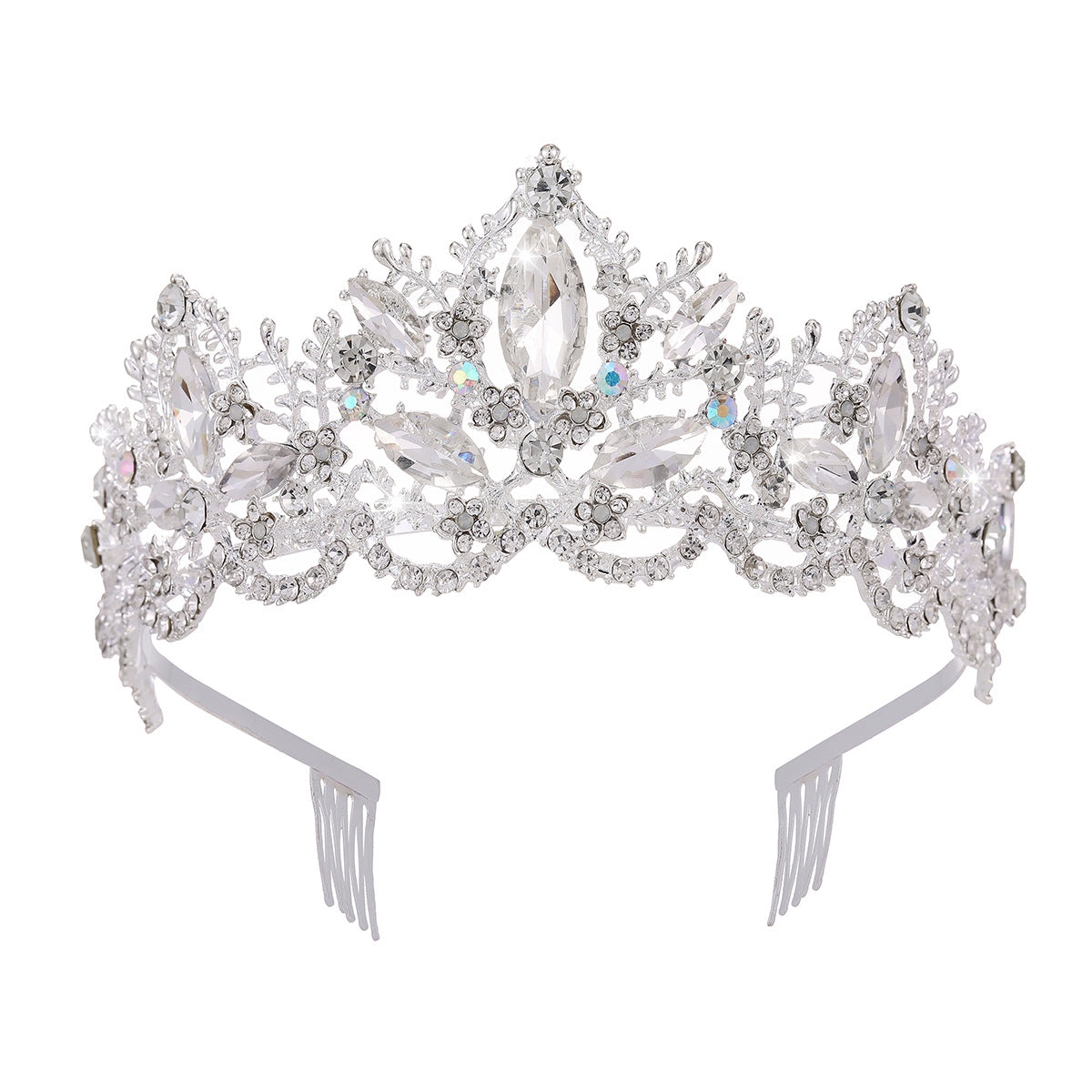 Damen Glamouröse Tiara mit funkelnden Kristallverzierungen Brehn