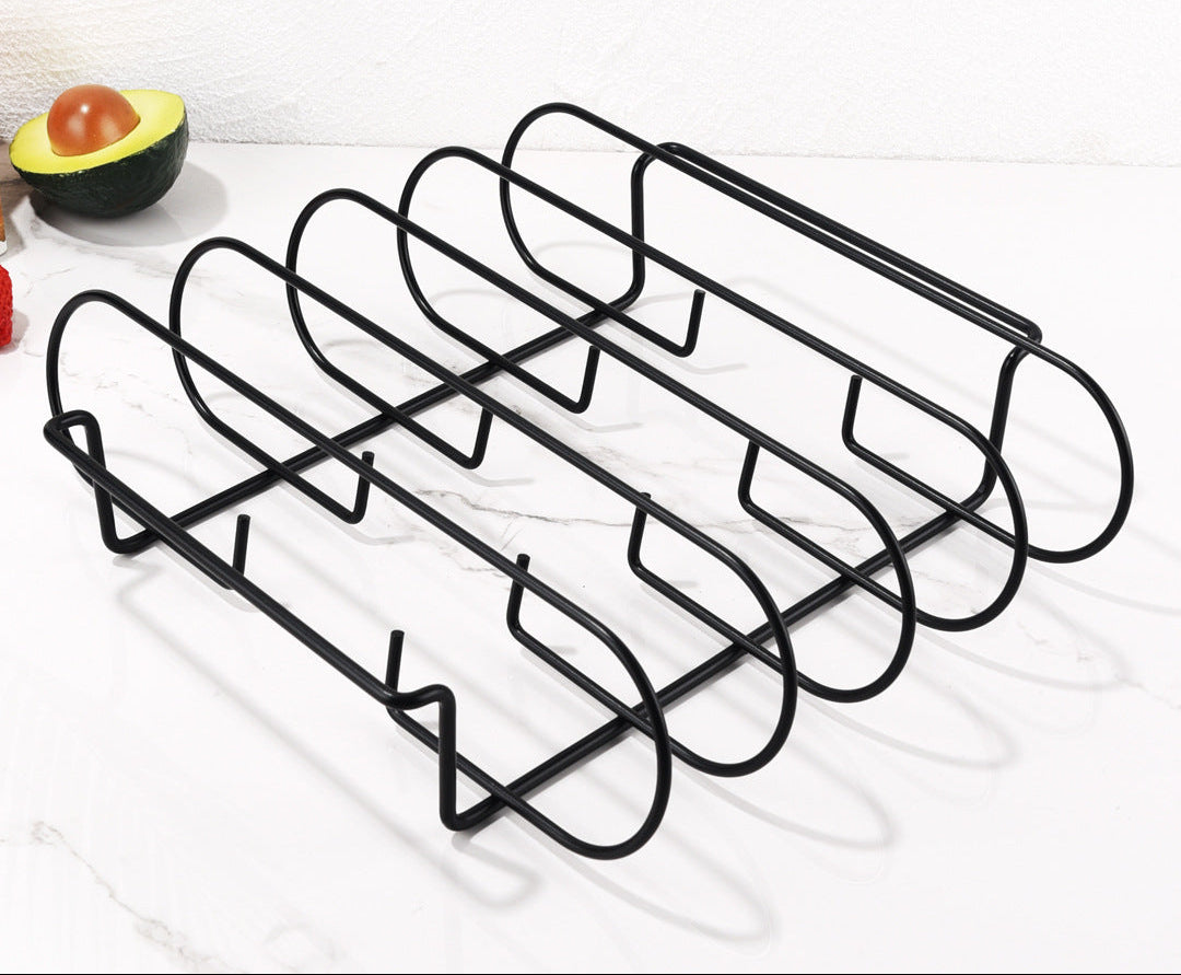 Vertikaler Grillrippenhalter Aus Pulverbeschichtetem Stahl Für Rippchen und Braten Brehn