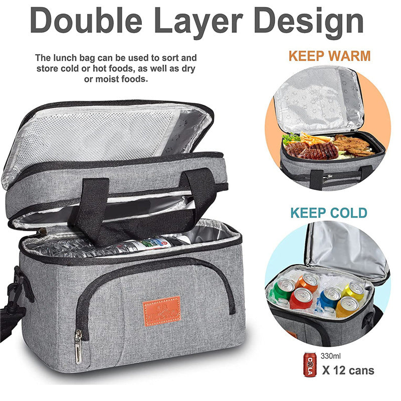 Damen Isolierte Picknick-Tasche mit zwei separaten Fächern Brehn