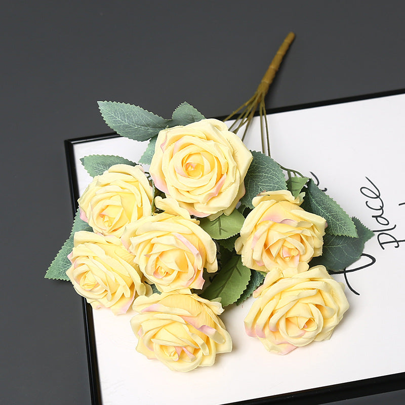Faux Rose Blumenstrauß für Wohnkultur