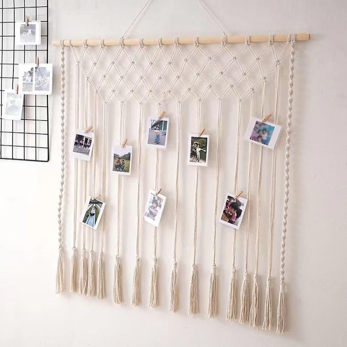 Makramee Wandbehang mit eleganten Fransen und künstlerischem Design