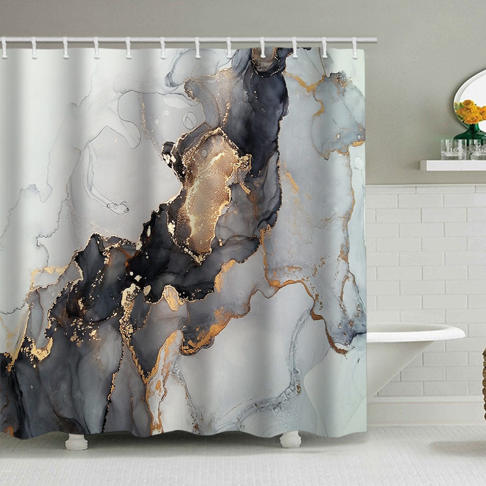Künstlerisches Marmor Design Duschvorhang Brehn