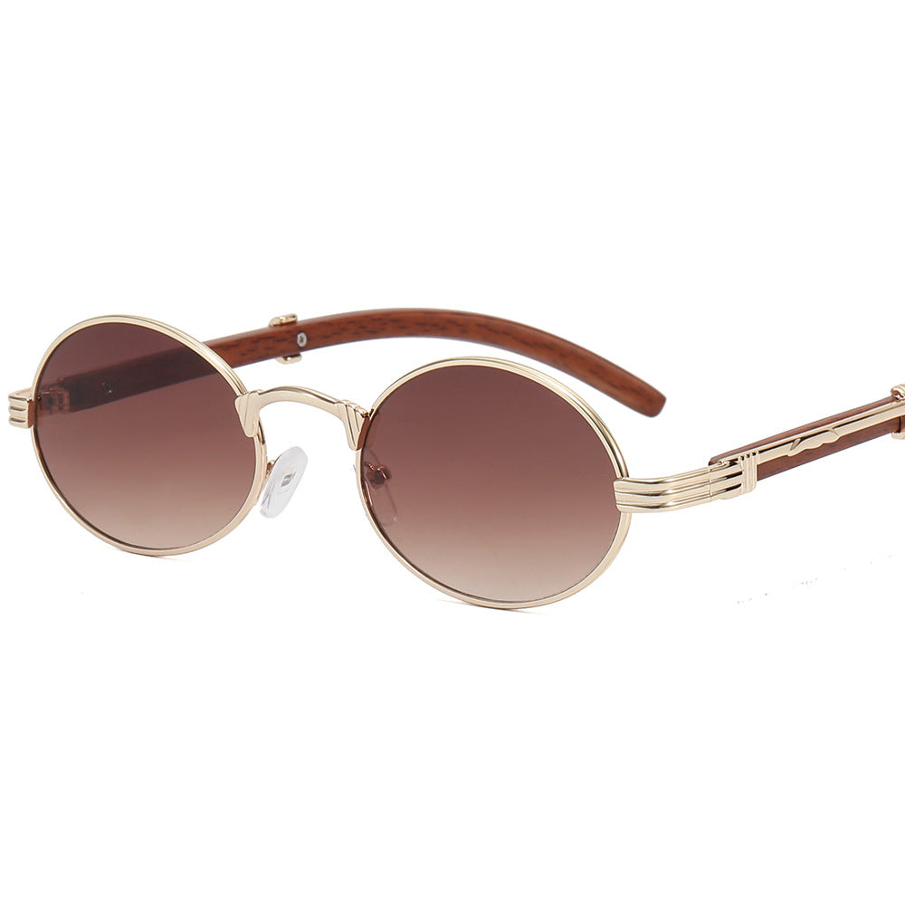 Damen runde Designer-Sonnenbrille mit innovativem Metallrahmen Brehn