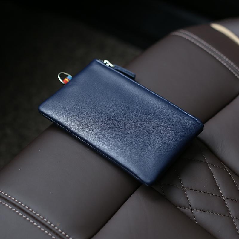Reißverschluss Leder Kartenhalter Brehn