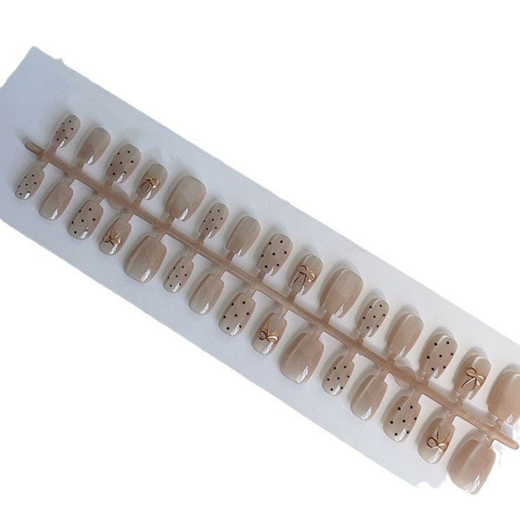 Dekoratives Press-On-Nagelset mit Schleifenakzenten Brehn