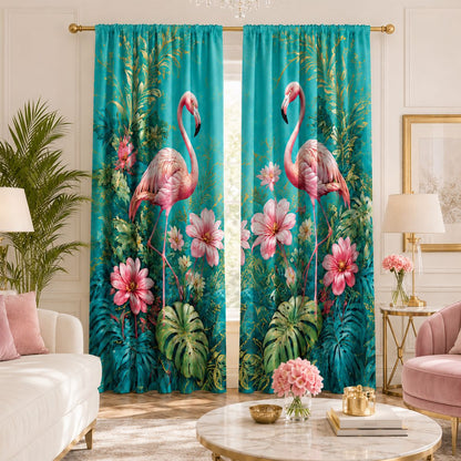 Künstlerische Floralprint-Fensterdraperien