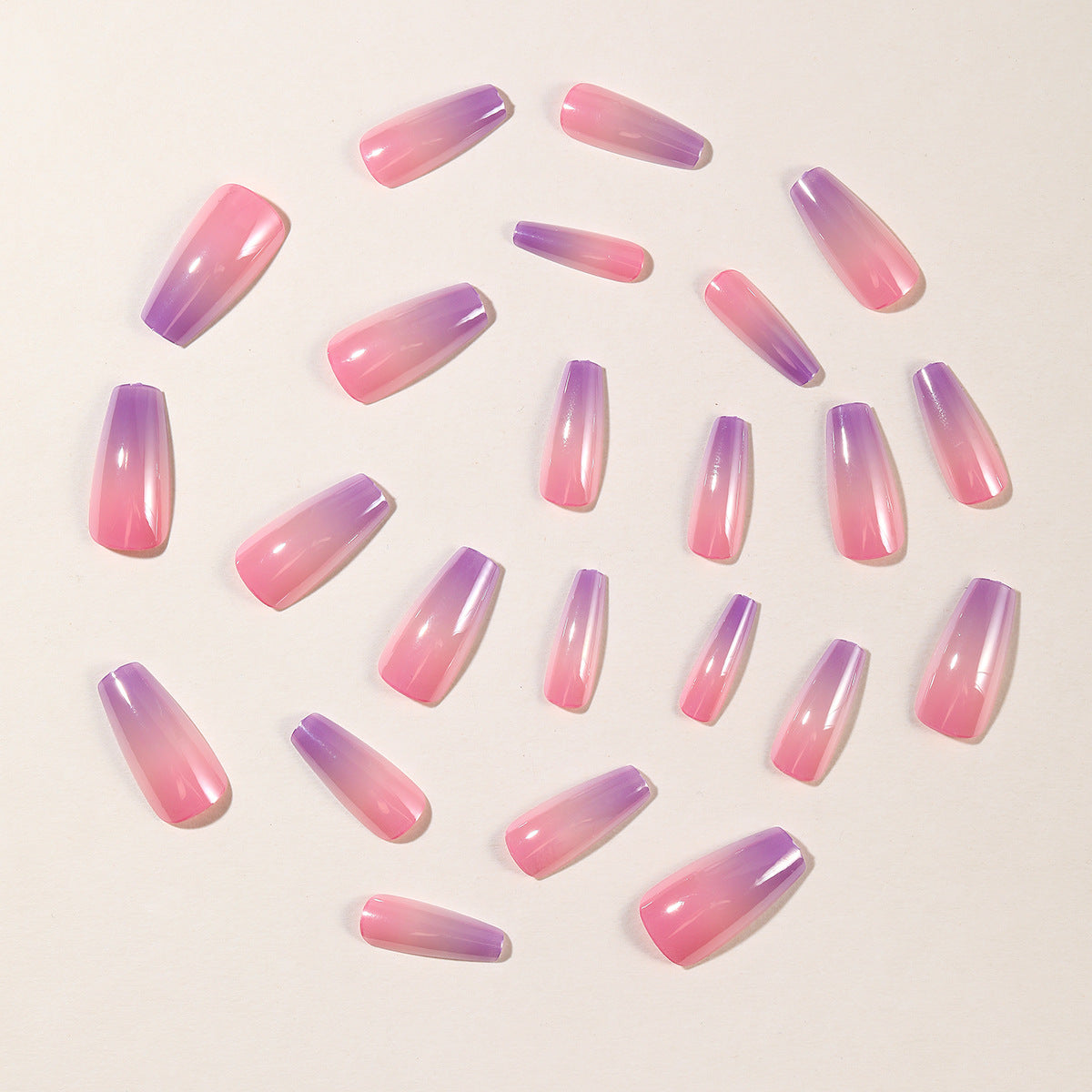 Glänzende Ombre Gel Nagelkunst Verlängerungen Brehn