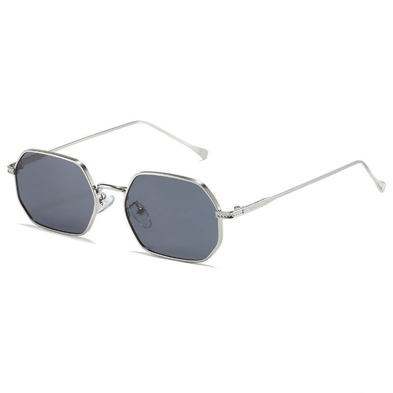 Damen Acht-Eckige Designer-Sonnenbrille mit hochwertigem Metallrahmen Brehn