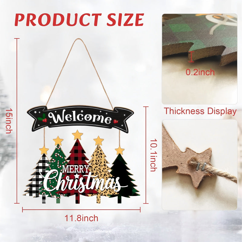 Dekoratives Holzschild mit Wintermotiven Brehn