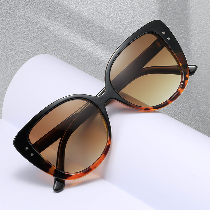 Damen glamouröse oversized Sonnenbrille mit elegantem transparentem Rahmen Brehn