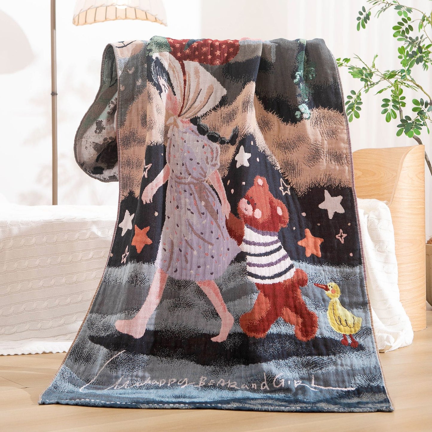 Damen Kuscheldecke mit charmantem Bärenmotiv Brehn