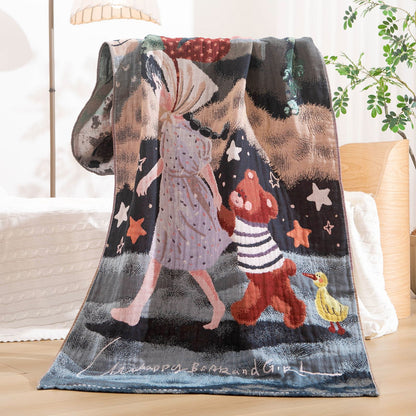 Damen Kuscheldecke mit charmantem Bärenmotiv Brehn