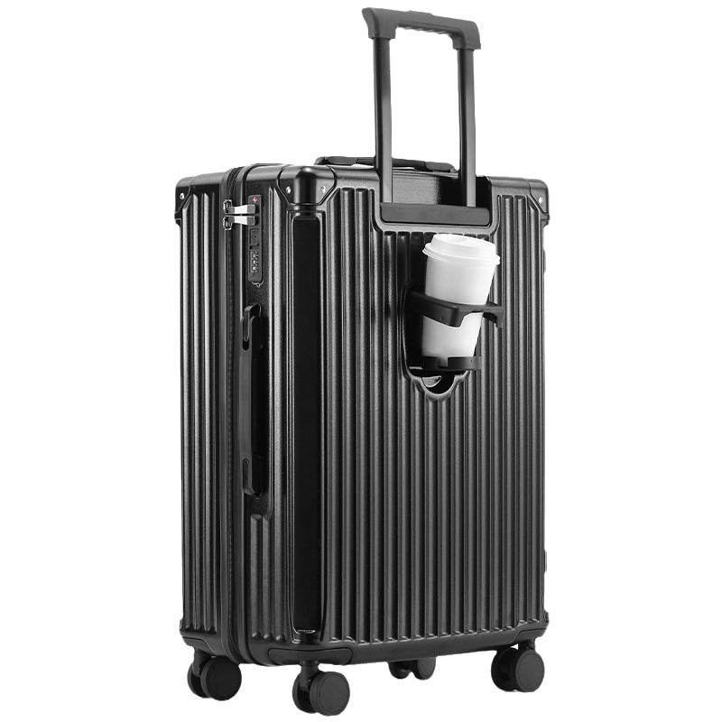 Unisex reisetauglicher Hartschalenkoffer mit integriertem Getränkehalter Brehn