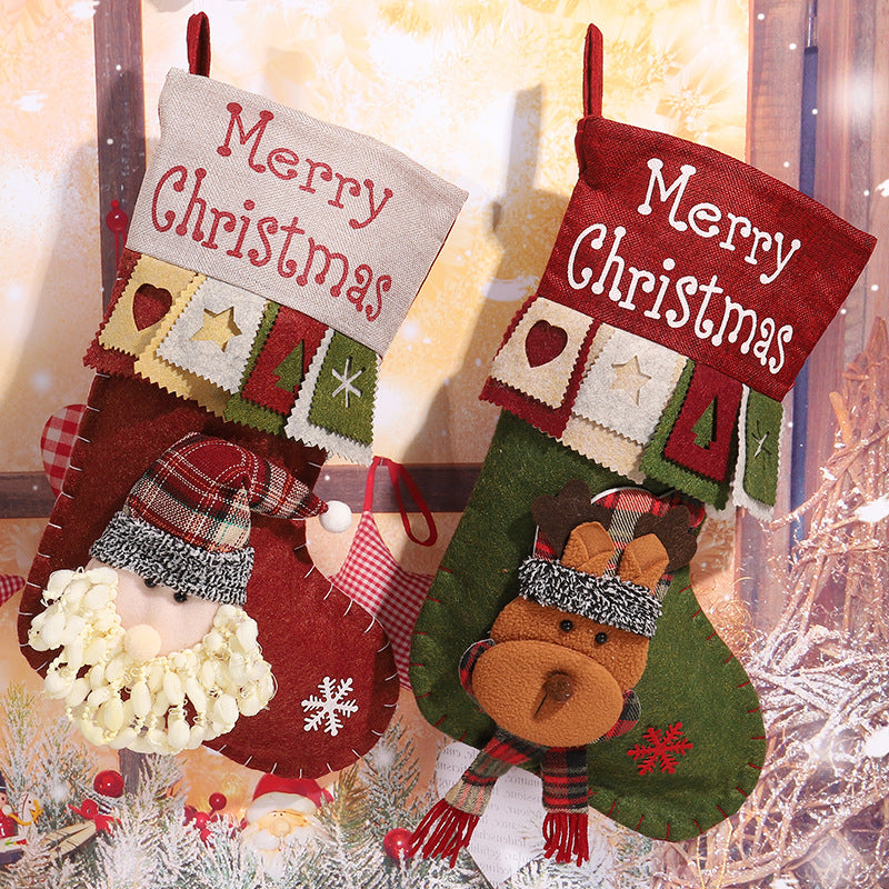 Niedlicher Weihnachtsstrumpf mit Rentier-Motiv Brehn