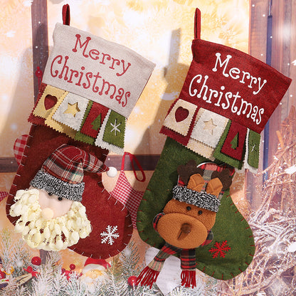 Niedlicher Weihnachtsstrumpf mit Rentier-Motiv Brehn