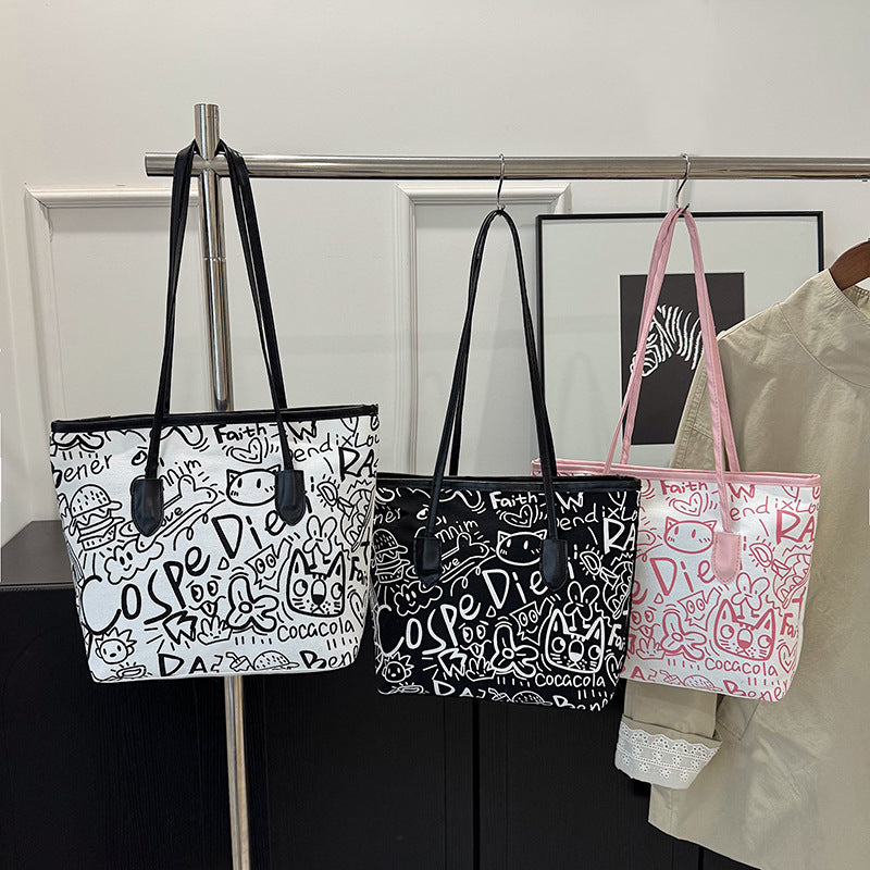 WoArtistic Grafikdruck Schulter Tote Bag Brehn