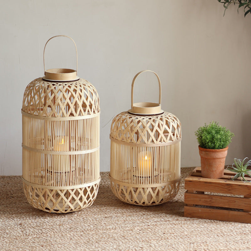 Stilvolle Rattan Laterne Brehn