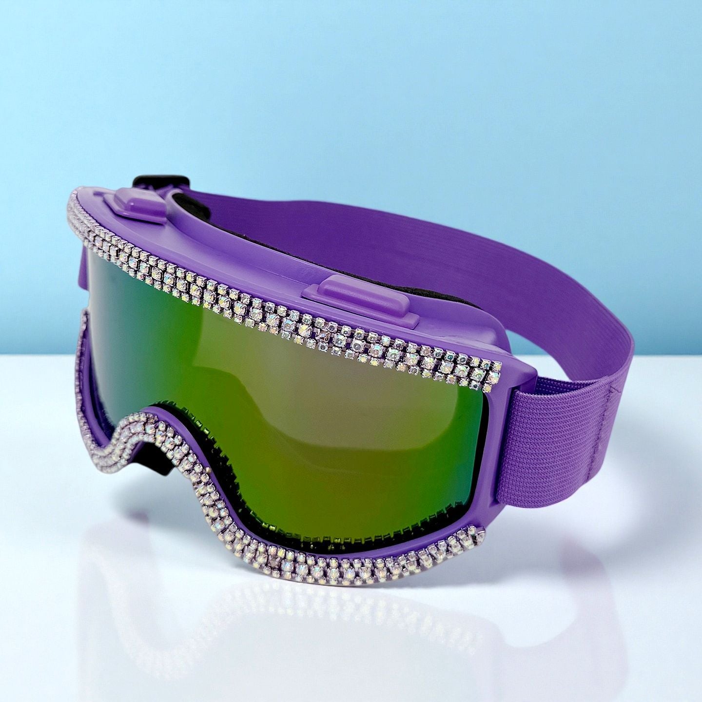 Damen Glamouröse Skibrille mit funkelndem Kristallbesatz Brehn