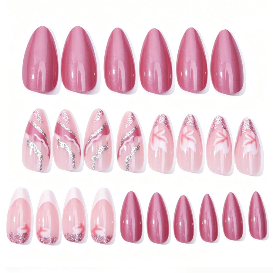 Elegantes florales Stiletto-Nagelkunst-Set Brehn
