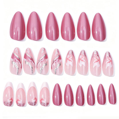 Elegantes florales Stiletto-Nagelkunst-Set Brehn