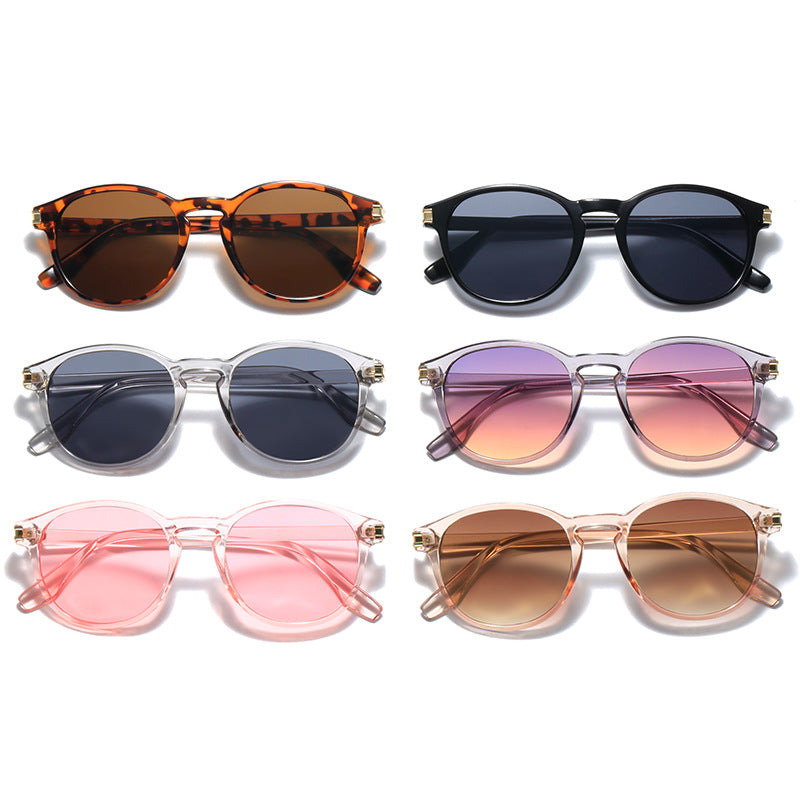 Damen elegante Sonnenbrille mit transparentem Rahmen und stylischen Akzenten Brehn