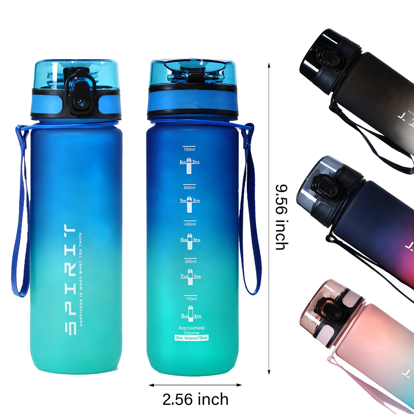 Damen Sportliche Wasserflasche Brehn