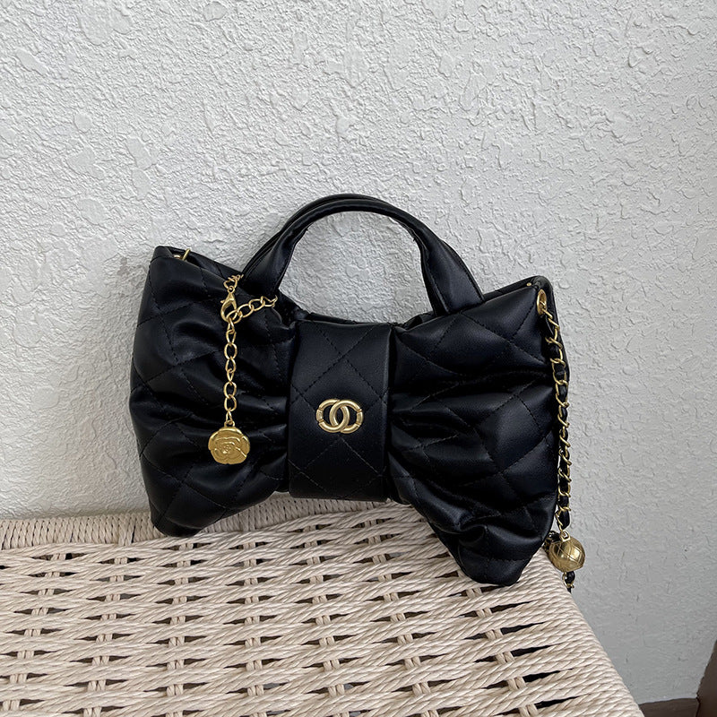 Gepolsterte Handtasche mit Schleifenakzent
