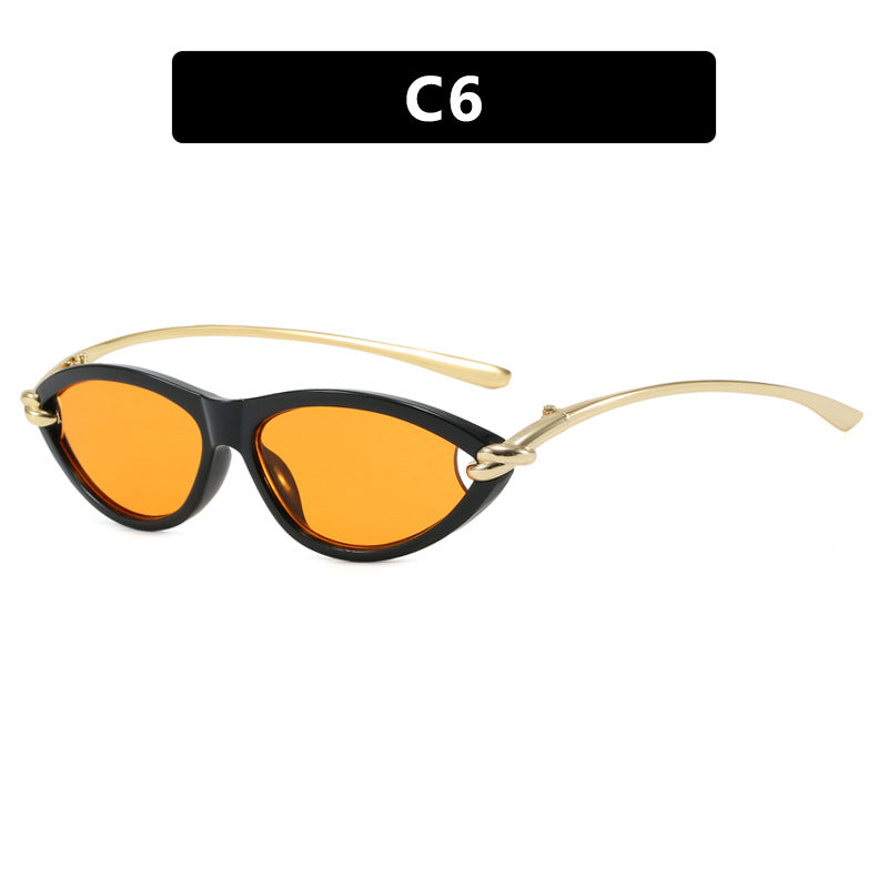 Damen Cat-Eye Sonnenbrille mit elegantem Metallrahmen und schützendem UV-Filter Brehn
