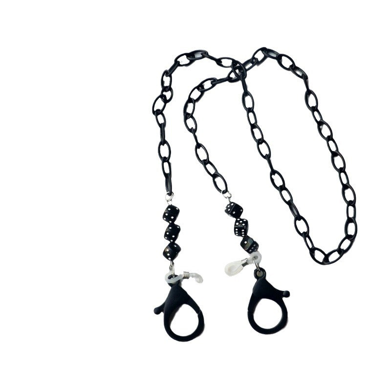 Modische Brillenhalter-Kette Aus Kunststoff mit Bunten Perlen Brehn
