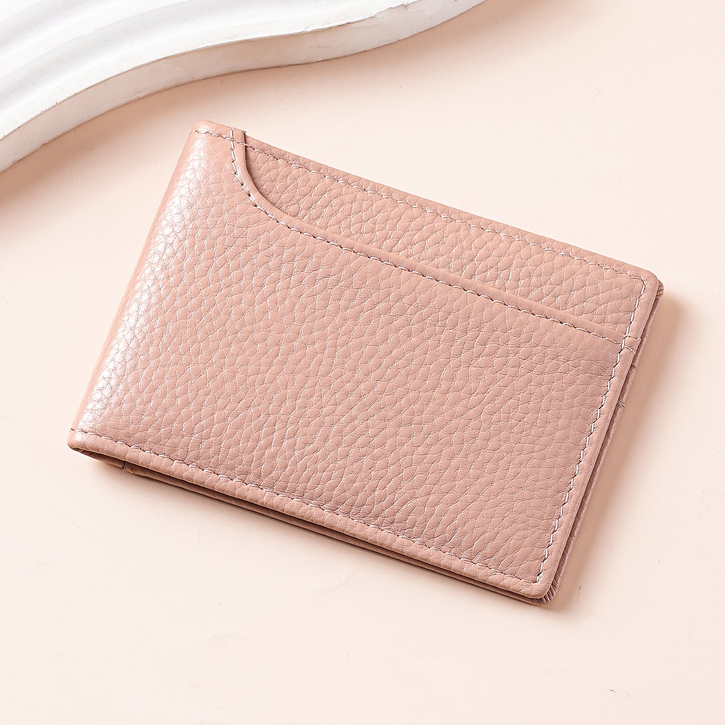 Texturiertes Leder-Wallet