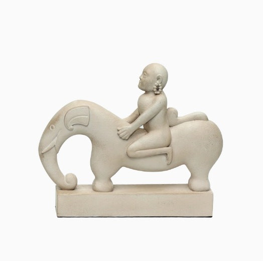 Künstlerische Elefant Reiter Skulptur