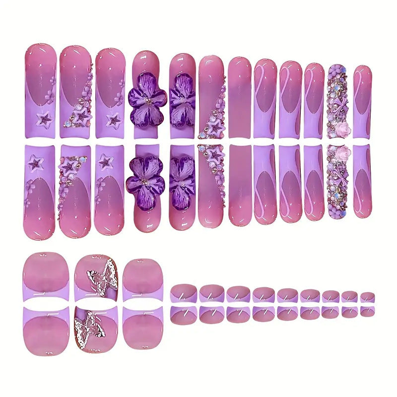 Premium Floral Nail Art Set Brehn
