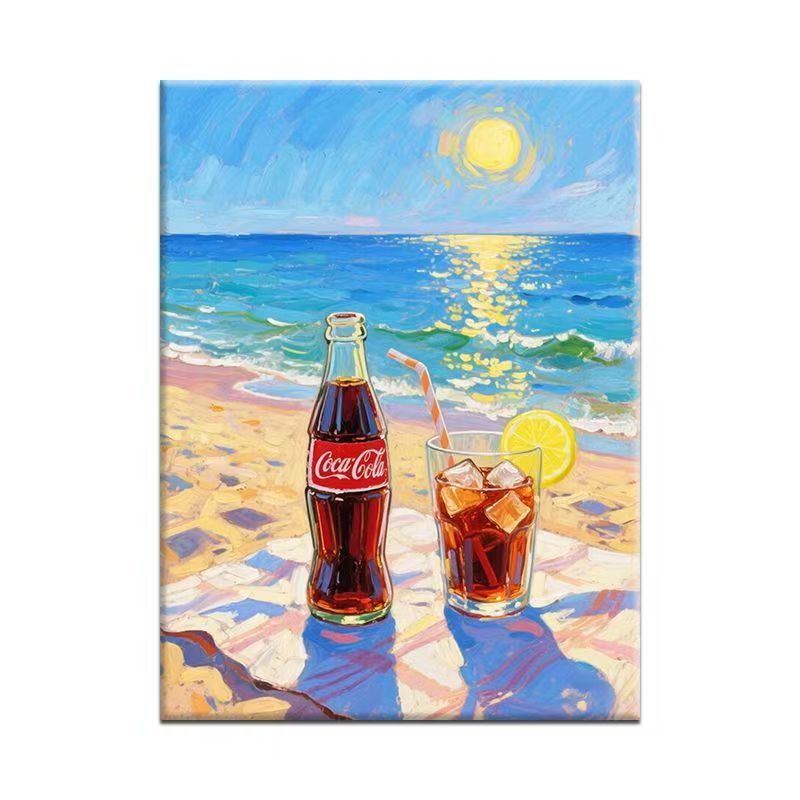 Lebhaftes strandthemen Canvas Kunst Brehn