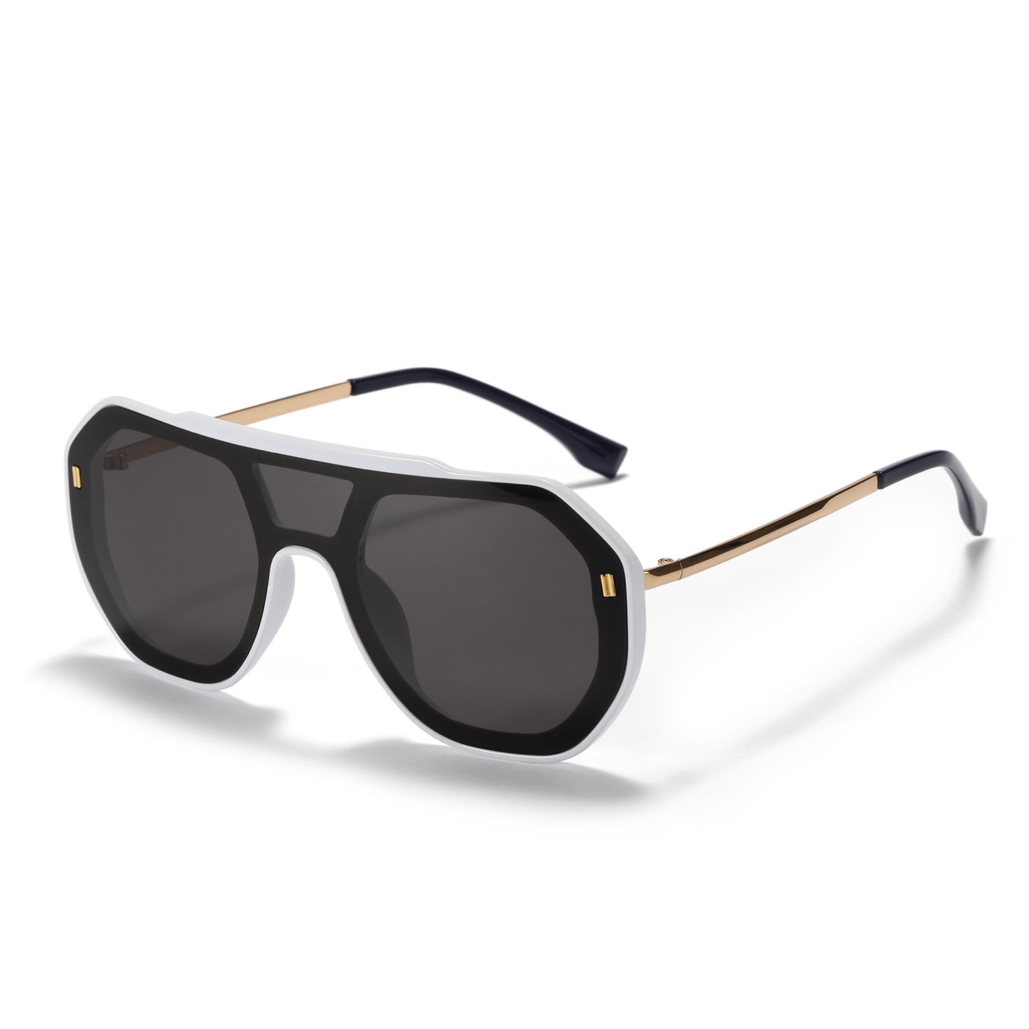 Damen oversized geometrische Sonnenbrille mit elegantem Rahmen Brehn