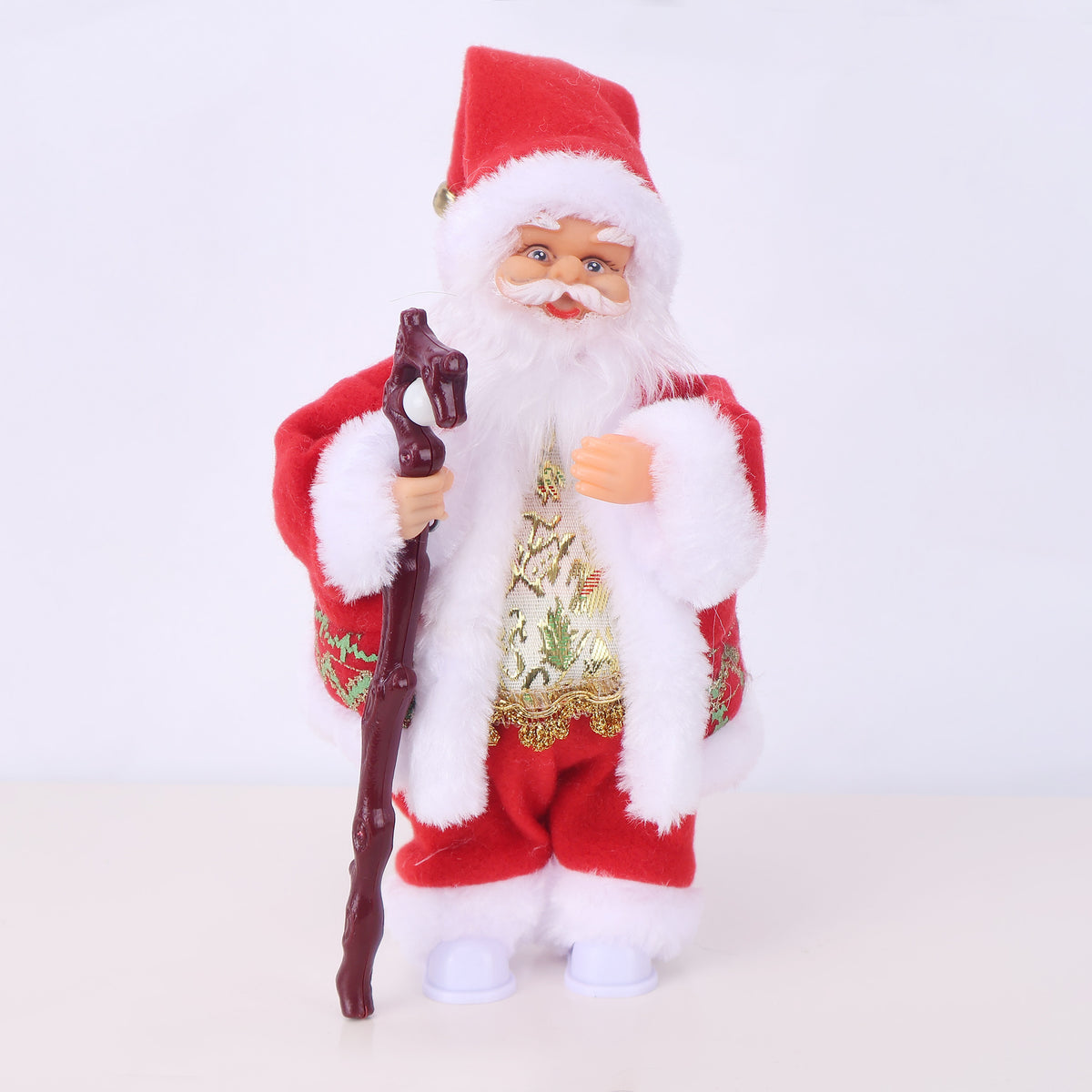 Dekorative Weihnachtsmannfigur mit Süßigkeit