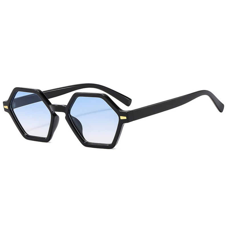 Damen hexagonale Sonnenbrille mit modischem Design und UV-Schutz Brehn