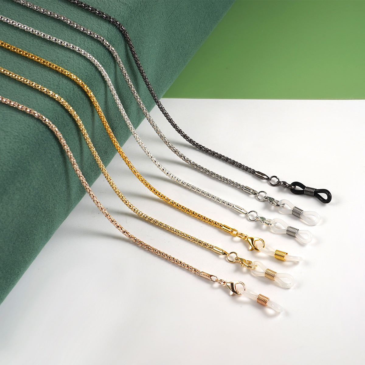 Elegante Goldene Metall Brille Kette Brehn
