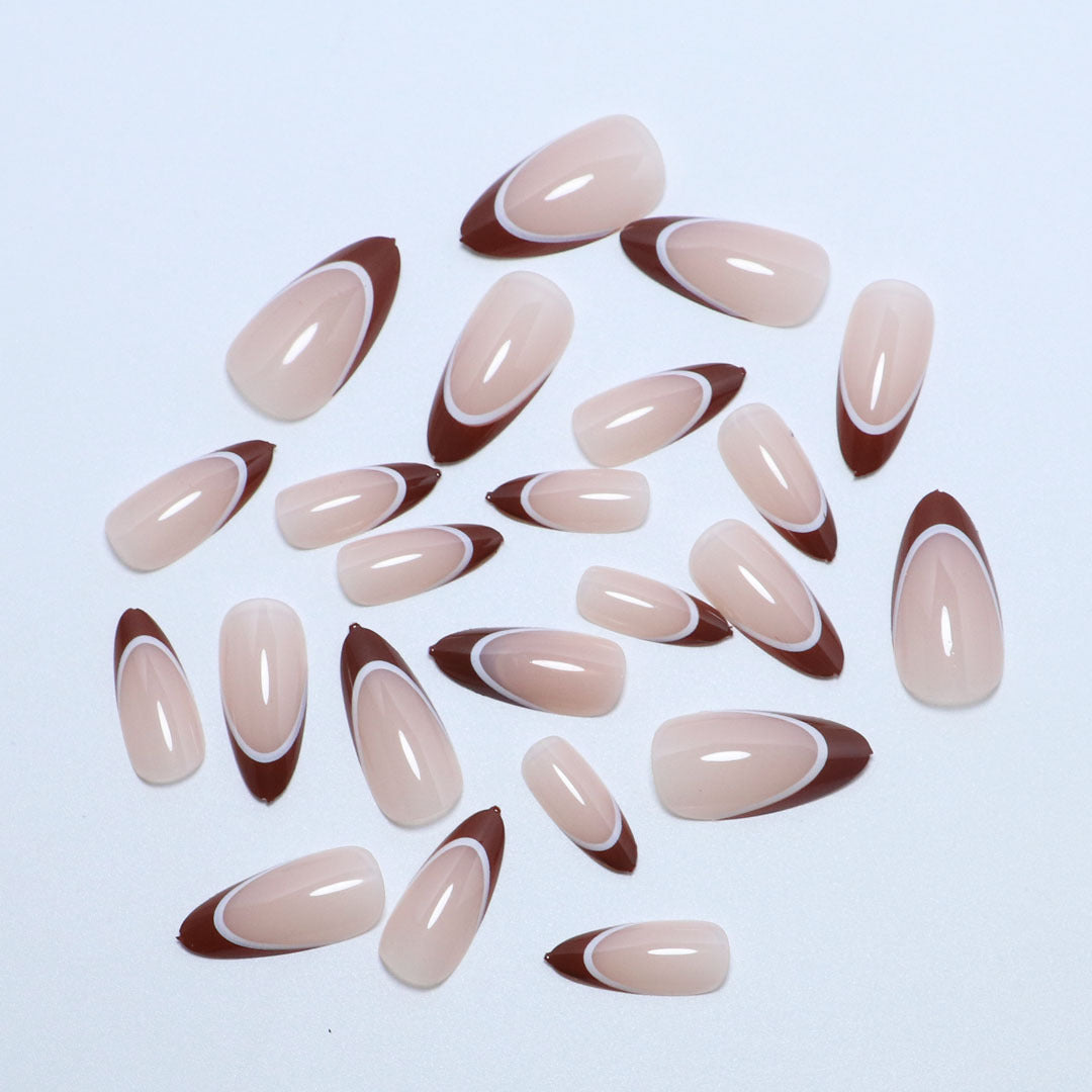 Premium natürliche Finish Press-On Nagelspitzen Brehn