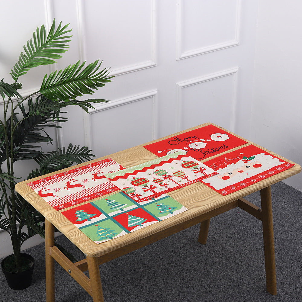 Weihnachtsplatzdeckchen mit festlichem Santa-Motiv Brehn