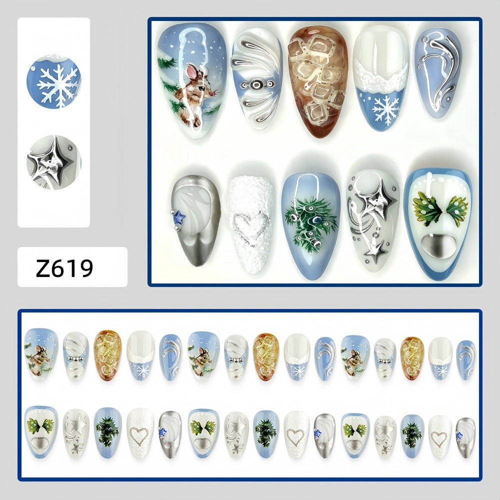 Kunstnägel mit Festlichen Wintermotiven Brehn