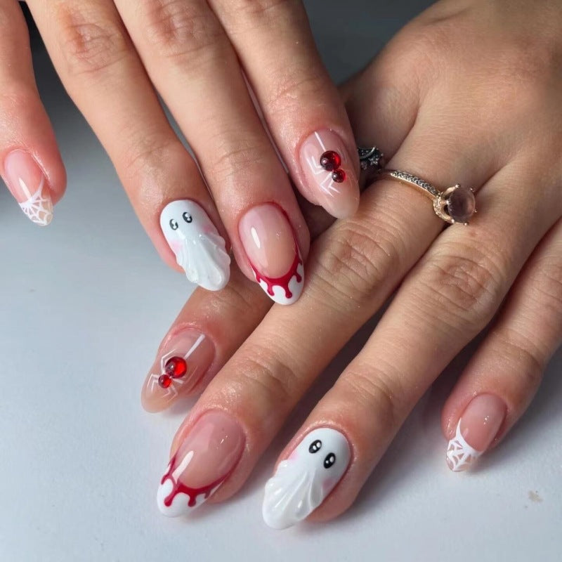 Kreatives thematisches Press-On Nagelset Brehn