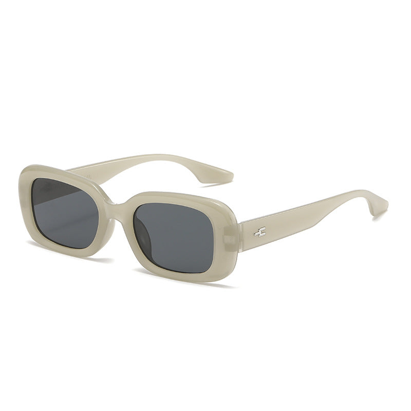 Damen modische quadratische Sonnenbrille mit breitem Rahmen und UV-Schutz Brehn