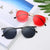 Damen modische rechteckige Brille mit elegantem Metallrahmen Brehn